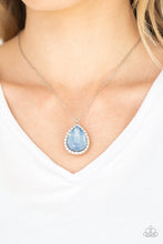 Load image into Gallery viewer, Come of Ageless Blue Rhinestone Necklace Paparazzi Accessories
