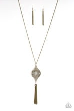 Load image into Gallery viewer, Totally Worth the TASSEL - Brass Necklace Paparazzi Accessories