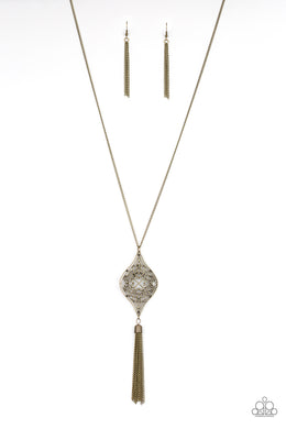 Totally Worth the TASSEL - Brass Necklace Paparazzi Accessories