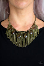 Load image into Gallery viewer, Vixen Conviction Brass Necklace Paparazzi Accessories