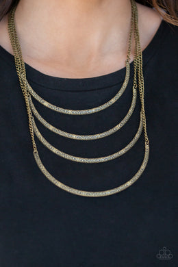 It Will Be Over Moon Brass Necklace Paparazzi Accessories