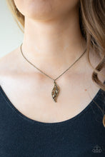 Load image into Gallery viewer, Let Stem Talk Brass Necklace Paparazzi Accessories