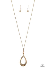 Load image into Gallery viewer, Red Carpet Royal Brass Necklace Paparazzi Accessories