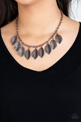 A True Be-Leaf-er Copper Necklace Paparazzi Accessories