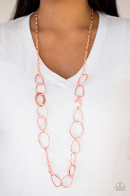 Metro Nouveau Copper Necklace Paparazzi Accessories