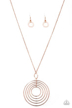Load image into Gallery viewer, Running Circles In My Mind Rose Gold Necklace Paparazzi Accessories