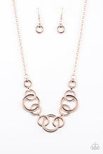 Load image into Gallery viewer, Going In Circles Rose Gold Necklace Paparazzi Accessories
