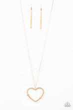 Load image into Gallery viewer, Straight From the Heart Gold Necklace Paparazzi Accessories