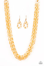 Load image into Gallery viewer, Put It On Ice Gold Necklace Paparazzi Accessories