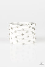 Load image into Gallery viewer, Sass Squad White Leather Bracelet Paparazzi Accessories