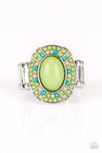 Load image into Gallery viewer, Colorfully Rustic Green Ring Paparazzi Accessories