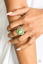 Load image into Gallery viewer, Colorfully Rustic Green Ring Paparazzi Accessories