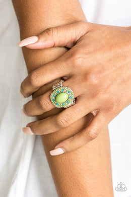 Colorfully Rustic Green Ring Paparazzi Accessories