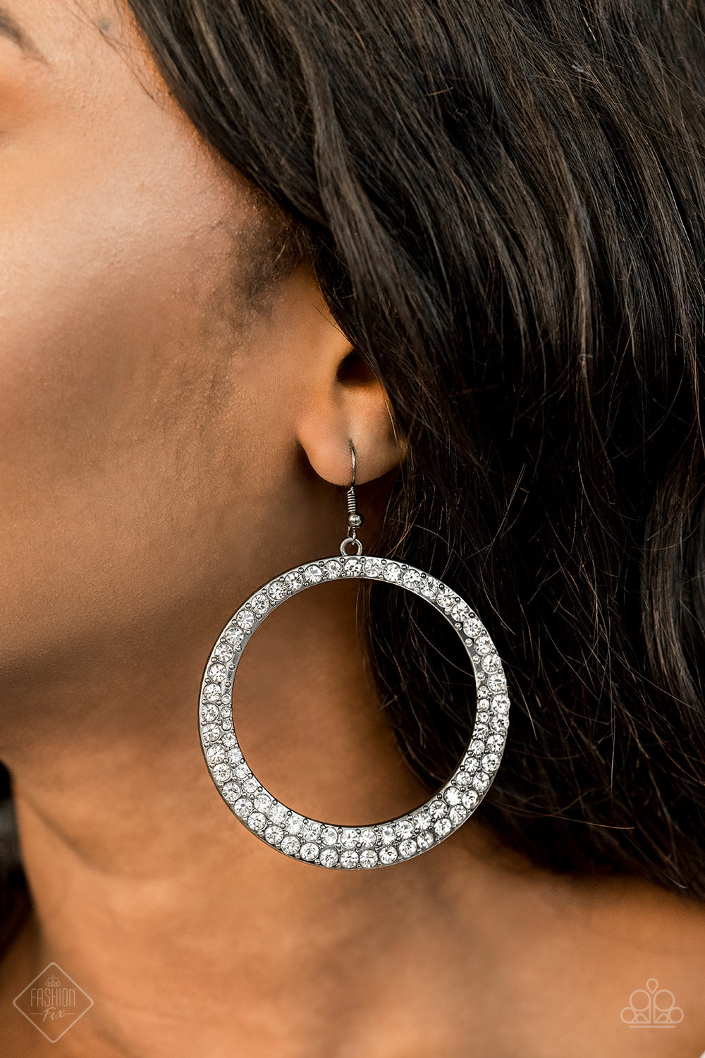 So Demanding Black Gunmetal Earring Paparazzi Accessories