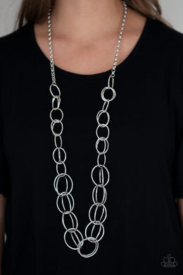 Elegantly Ensnared Silver Necklace Paparazzi Accessories