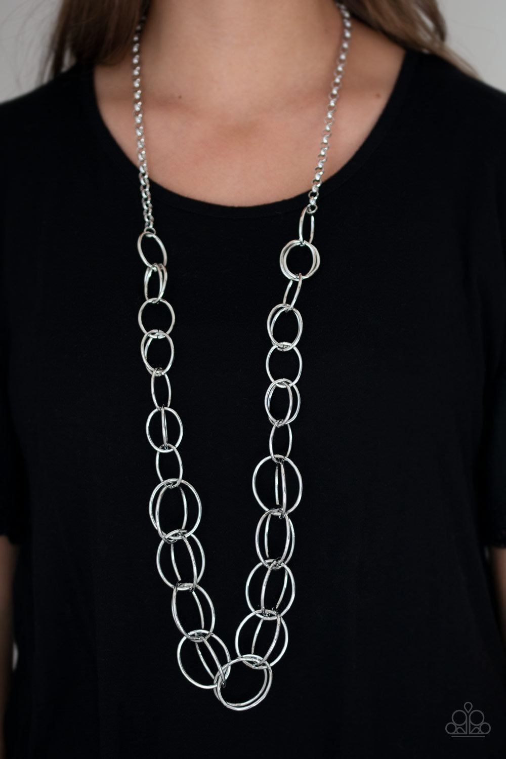Elegantly Ensnared Silver Necklace Paparazzi Accessories