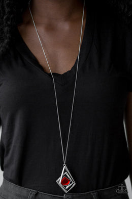 A MODERN Citizen Red Rhinestone Necklace Paparazzi Accessories