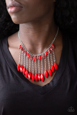 Venturous Vibes Red Necklace Paparazzi Accessories