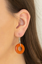 Load image into Gallery viewer, Boardwalk Party Orange Wooden Necklace Paparazzi Accessories
