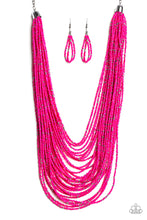 Load image into Gallery viewer, Rio Rainforest Pink Seed Bead Necklace Paparazzi Accessories