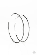 Load image into Gallery viewer, Sleek Fleek Black Hoop Earring Paparazzi Accessories