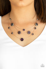 Load image into Gallery viewer, Sheer Thing! Purple  Rhinestone Necklace Paparazzi Accessories
