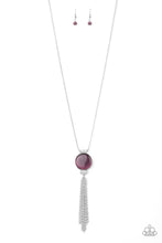 Load image into Gallery viewer, Happy As Can Beam Purple Cat&#39;s Eye Necklace Paparazzi Accessories