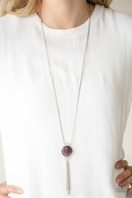 Load image into Gallery viewer, Happy As Can Beam Purple Cat&#39;s Eye Necklace Paparazzi Accessories