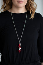 Load image into Gallery viewer, Crystal Cascade Red Necklace Paparazzi Accessories