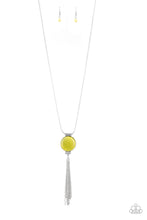 Load image into Gallery viewer, Happy As Can Beam Yellow Cat&#39;s Eye Necklace Paparazzi Accessories