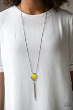 Load image into Gallery viewer, Happy As Can Beam Yellow Cat&#39;s Eye Necklace Paparazzi Accessories