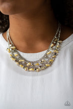 Load image into Gallery viewer, Pebble Pioneer - Yellow Stone Necklace Paparazzi Accessories