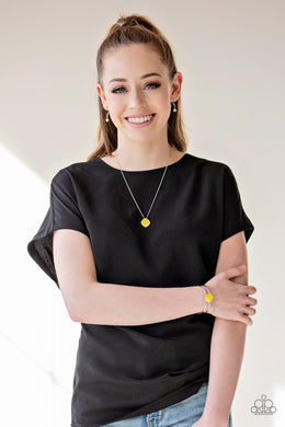 You Glow Girl Yellow Moonstone Necklace Paparazzi Accessories