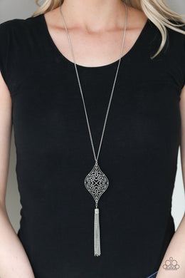 Totally Worth The TASSEL - Silver Necklace Paparazzi Accessories