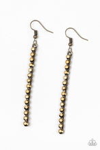 Load image into Gallery viewer, Grunge Meets Glamour Brass Earring Paparazzi Accessories