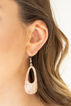 Load image into Gallery viewer, Mean Sheen Rose Gold Earring Paparazzi Accessories