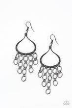 Load image into Gallery viewer, Total Net Revenue Black Gunmetal Earrings Paparazzi Accessories