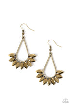 Load image into Gallery viewer, Be On Guard Brass Earring Paparazzi Accessories