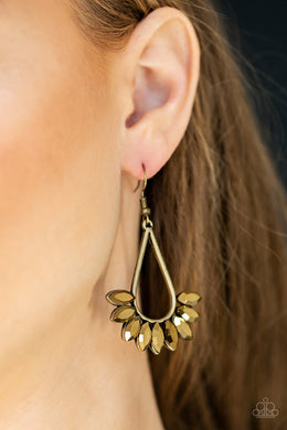 Be On Guard Brass Earring Paparazzi Accessories