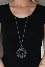 Load image into Gallery viewer, Running Circles In My Mind Silver Necklace Paparazzi Accessories