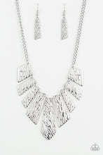 Load image into Gallery viewer, Texture Tigress Silver Necklace Paparazzi Accessories