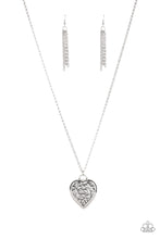 Load image into Gallery viewer, Victorian Valentine Silver Necklace Paparazzi Accessories