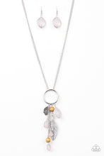 Load image into Gallery viewer, Sky High Style Silver Feather Necklace Paparazzi Accessories