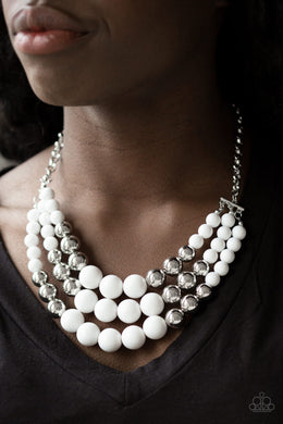Dream Pop White Necklace Paparazzi Accessories