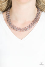 Load image into Gallery viewer, Put It On Ice Silver Acrylic Necklace Paparazzi Accessories