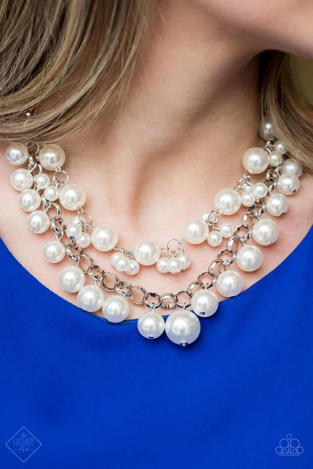 BALLROOM Service White Pearl Necklace Paparazzi Accessories