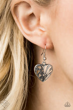 Load image into Gallery viewer, Love Lockets Silver Heart Necklace Paparazzi Accessories