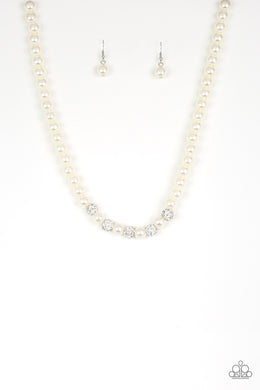 Posh Boss - White Necklace Paparazzi Accessories