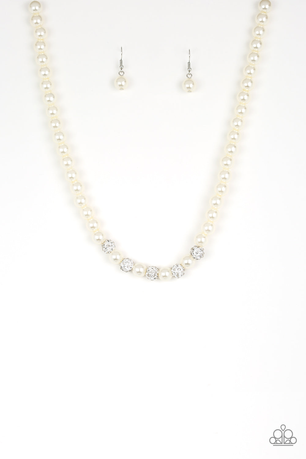 Posh Boss - White Necklace Paparazzi Accessories