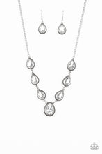 Load image into Gallery viewer, Socialite Social - White Rhinestone Necklace Paparazzi Accessories